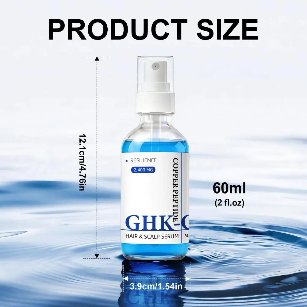Copper Peptide Hair Growth Serum Spray, Moisturizing Scalp Repair Liquid, Nourishing Hair Follicle Daily Hair Care Essence 60ml
Copper Peptide Hair Growth Serum Spray, Moisturizing Scalp Repair Liquid, Nourishing Hair Follicle Daily Hair Care Essence 60ml