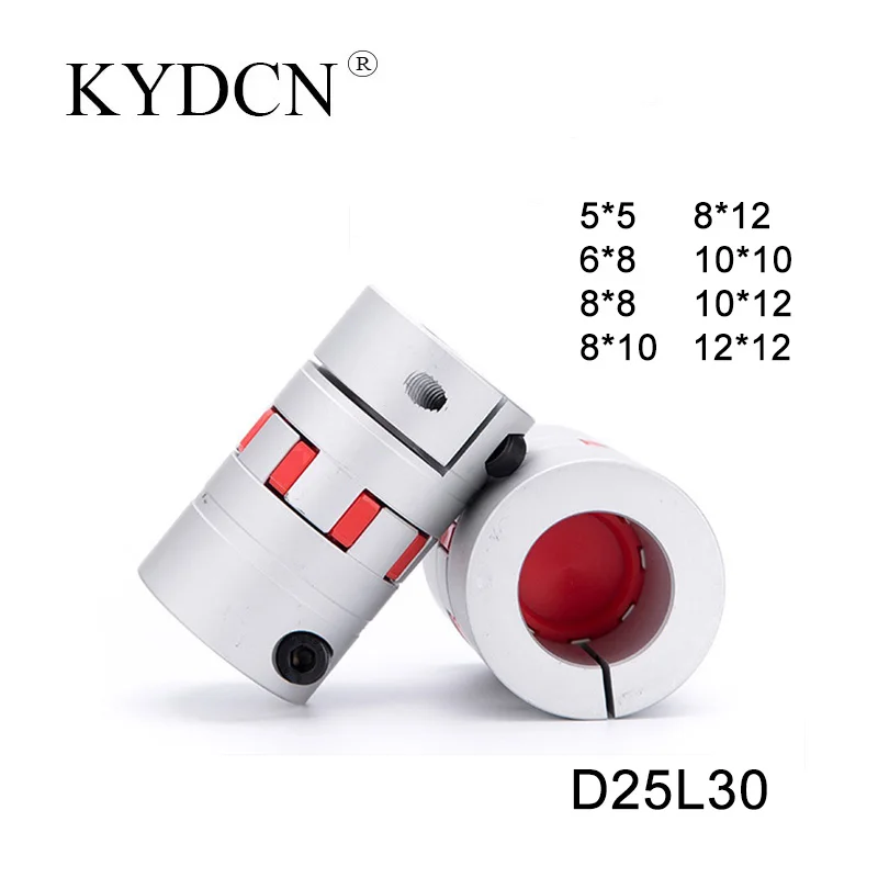 D25L30 Coupler Aluminium Plum Flexible Shaft Coupling Motor Connector CNC Flexible Couplings 5/8/10/12mm
D25L30 Coupler Aluminium Plum Flexible Shaft Coupling Motor Connector CNC Flexible Couplings 5/8/10/12mm