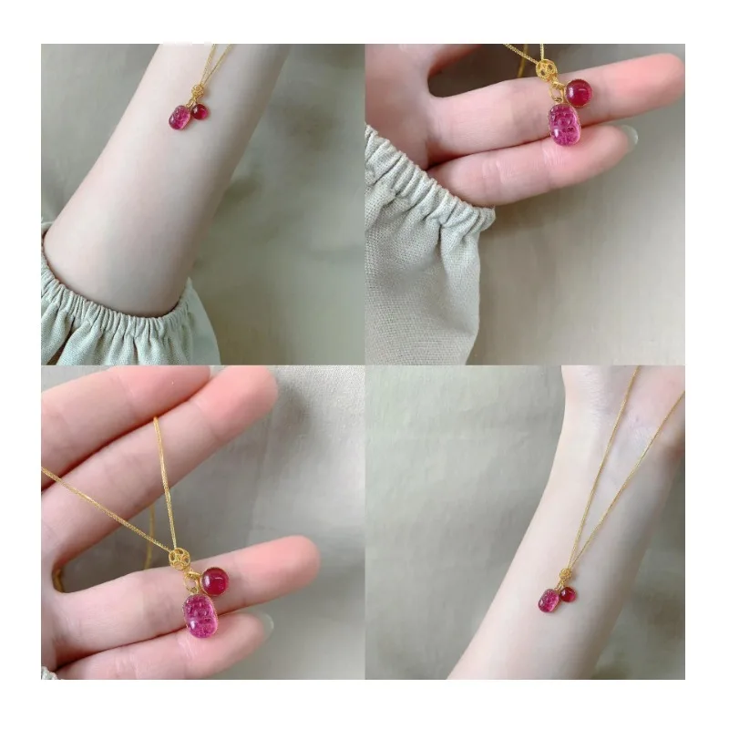 Pink Tourmaline Pixiu Necklace Women's High-end Exquisite Fashion Lucky Retro New Chinese White High-value Fashion Necklace
Pink Tourmaline Pixiu Necklace Women's High-end Exquisite Fashion Lucky Retro New Chinese White High-value Fashion Necklace