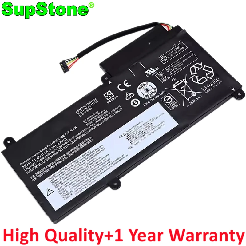 SupStone New 45N1752 45N1753 45N1757 45N1756 45N1755 Laptop Battery For Lenovo Thinkpad E450 E460 E460C E465 E455 45N1754 TP0006
SupStone New 45N1752 45N1753 45N1757 45N1756 45N1755 Laptop Battery For Lenovo Thinkpad E450 E460 E460C E465 E455 45N1754 TP0006
