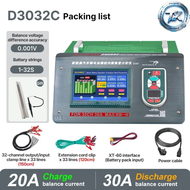【Professional Grade】TX SUNKKO D3032C 30A Integrated Charging and Discharging Equalizer New Energy Vehicle Lithium Battery Equali
【Professional Grade】TX SUNKKO D3032C 30A Integrated Charging and Discharging Equalizer New Energy Vehicle Lithium Battery Equali