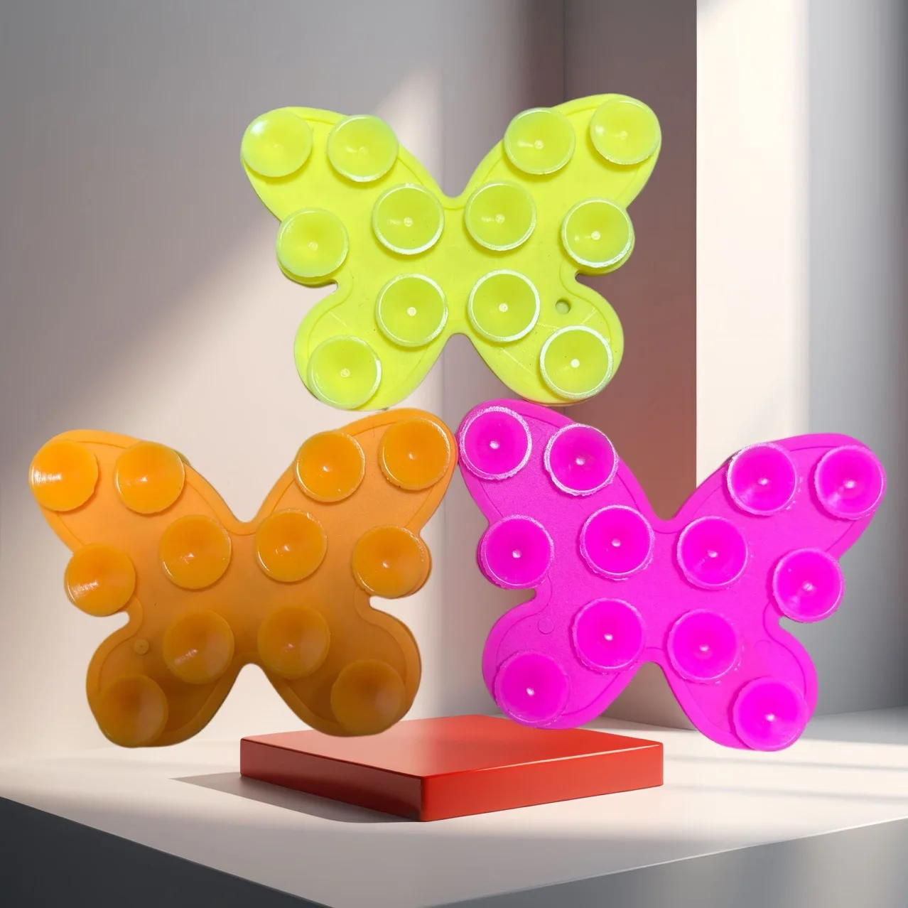 Mobile Phone Suction Cup Silicone Butterfly Accessory, 1Pcs Double-suction Cup
Mobile Phone Suction Cup Silicone Butterfly Accessory, 1Pcs Double-suction Cup