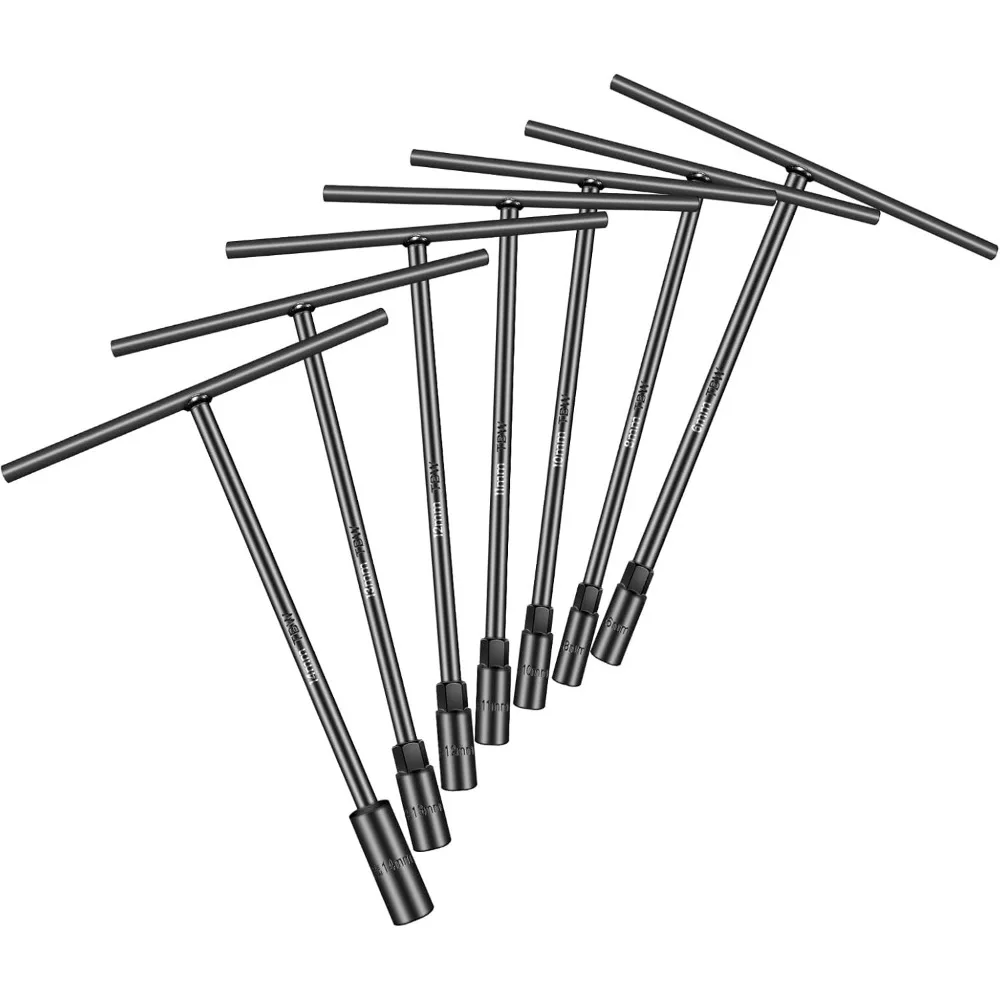 Набор торцевых ключей с Т-образной ручкой, 7 шт. метрических ключей с ручкой - 6, 8, 10, 11, 12, 13, 14 мм, 6-точечный шестигранный торцевой ключ для мотоциклов
Набор торцевых ключей с Т-образной ручкой, 7 шт. метрических ключей с ручкой - 6, 8, 10, 11, 12, 13, 14 мм, 6-точечный шестигранный торцевой ключ для мотоциклов