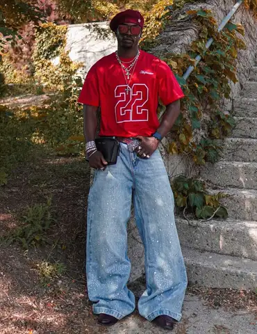 Aelfric Eden Mens Jersey Shirts Mesh Print Football Number Unisex Oversized Graphic Tees Casual T Shirt Y2k Tops Red