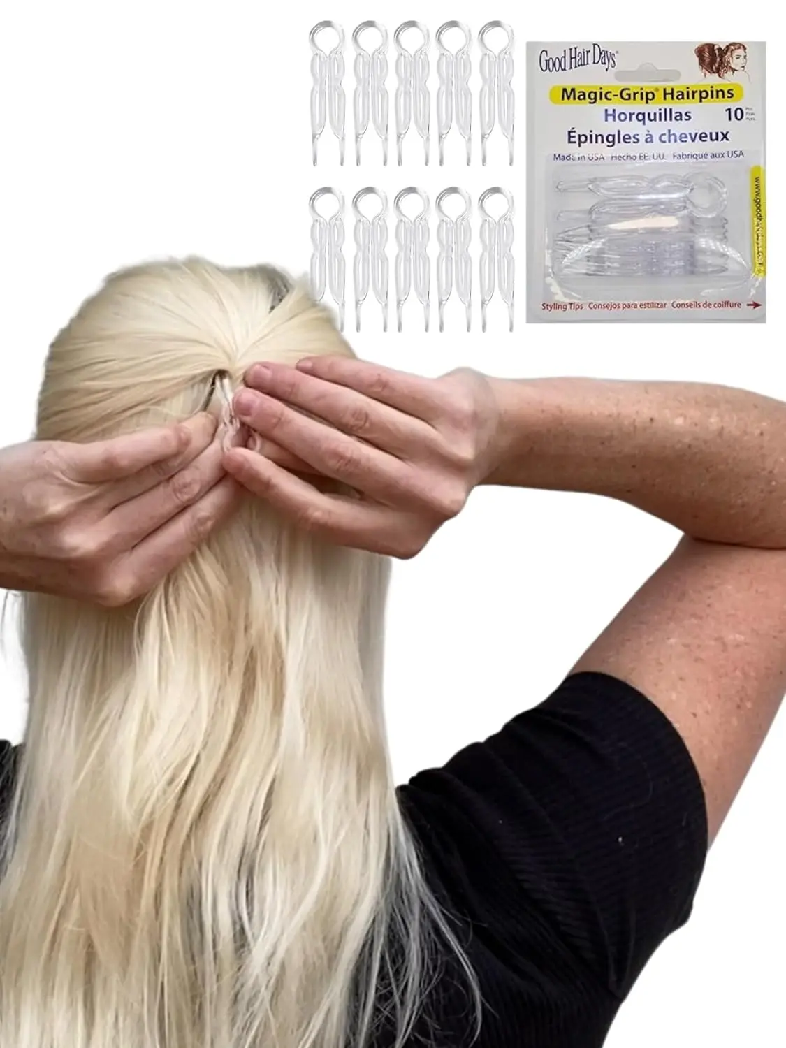 U-Shaped Hair Pins for Fine, Thick, Curly & Long Hair - Strong Hold, Invisible - Set of 10
U-Shaped Hair Pins for Fine, Thick, Curly & Long Hair - Strong Hold, Invisible - Set of 10