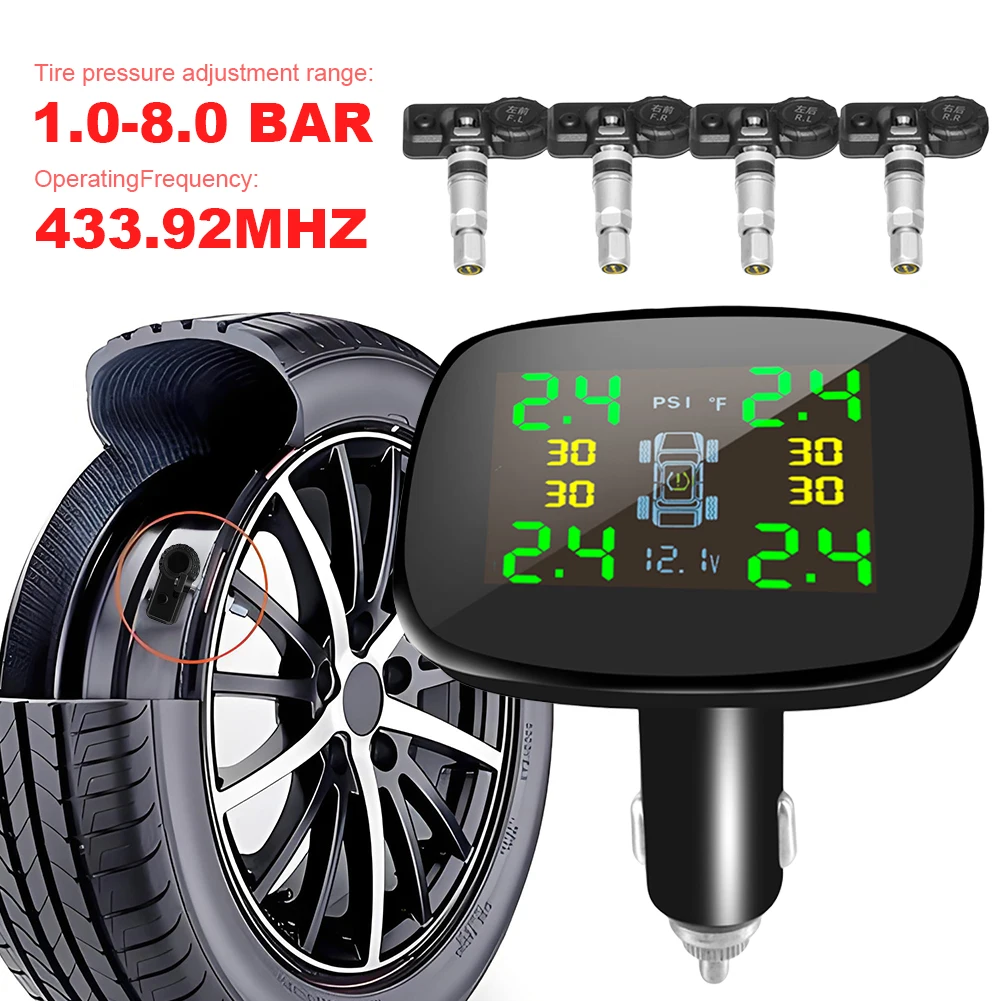 Прикуриватель USB/TYPE-C TPMS Автомобильная система контроля давления в шинах 4-сенсорный дисплей Сигнализация давления в шинах и температуре
Прикуриватель USB/TYPE-C TPMS Автомобильная система контроля давления в шинах 4-сенсорный дисплей Сигнализация давления в шинах и температуре