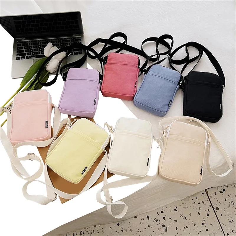 Canvas Satchel Trend Shoulder Bag Simple New Candy Colour Women's Mobile Phone Bag Mini Small Wallet
Canvas Satchel Trend Shoulder Bag Simple New Candy Colour Women's Mobile Phone Bag Mini Small Wallet