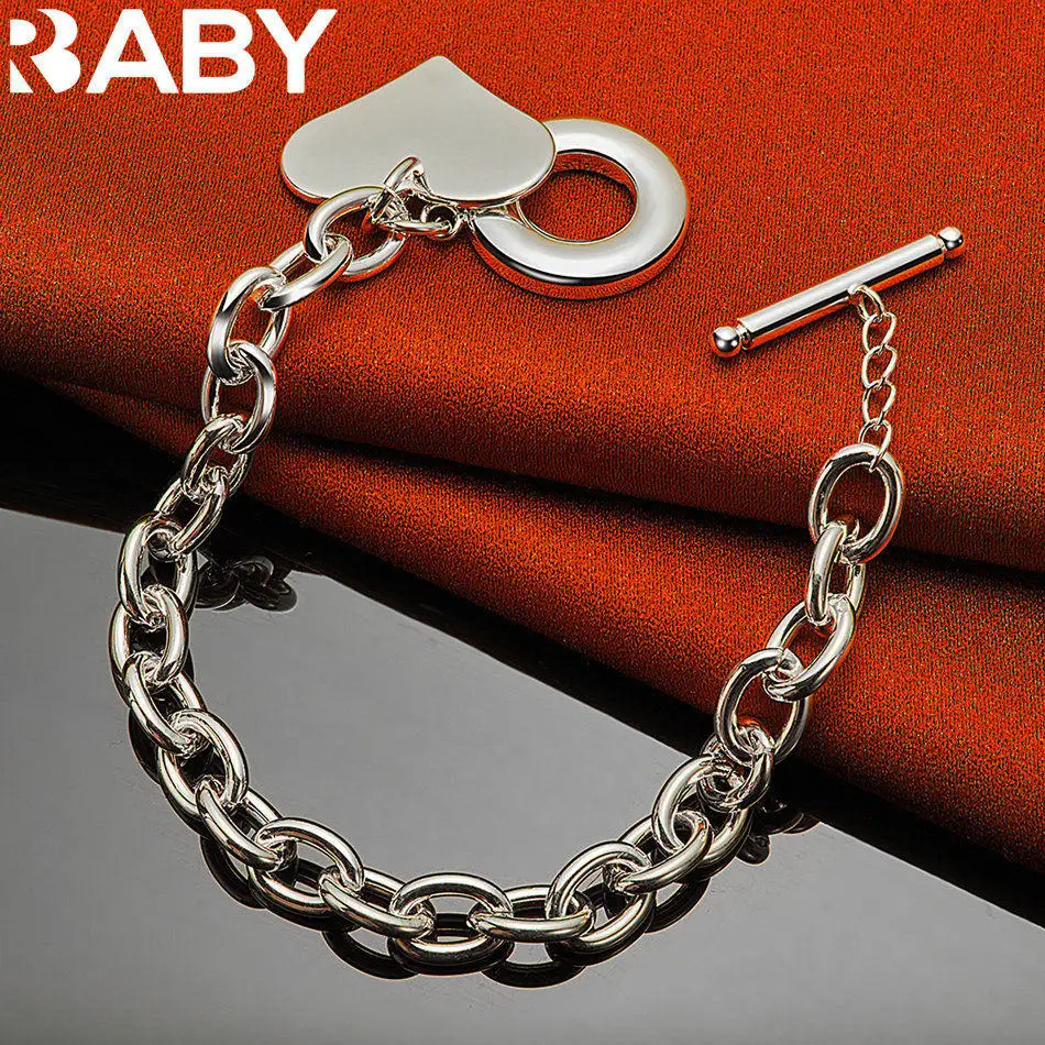 URBABY 925 Sterling Silver Love Heart To Buckle Chain Bracelet For Women and Men Fashion Jewelry Romantic Charm Lovers Gifts
URBABY 925 Sterling Silver Love Heart To Buckle Chain Bracelet For Women and Men Fashion Jewelry Romantic Charm Lovers Gifts