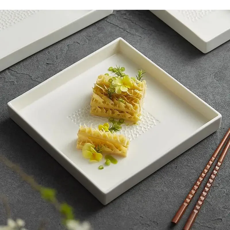 Ceramic Square Dinner Plate Solid Color Sushi Dessert Dish Snack Pasta Plates Restaurant Specialty Tableware
Ceramic Square Dinner Plate Solid Color Sushi Dessert Dish Snack Pasta Plates Restaurant Specialty Tableware