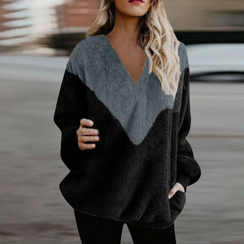 Plush T Shirt Women Winter Clothes Top Sweater Pullover Fashion Vintage V -neck Long Sleeve Korean Female Clothing Warm Elegant
Plush T Shirt Women Winter Clothes Top Sweater Pullover Fashion Vintage V -neck Long Sleeve Korean Female Clothing Warm Elegant