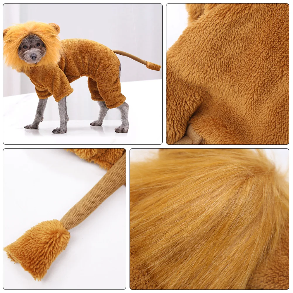 Pet Lion Clothes Halloween Costumes Dog Pajamas Apparel Funny Dress up Flannel Cat
Pet Lion Clothes Halloween Costumes Dog Pajamas Apparel Funny Dress up Flannel Cat