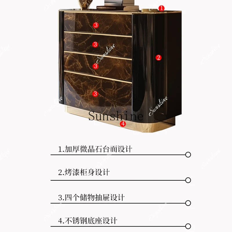 Light luxury chest entrance entrance new high-end modern living room home wall storage integration FT
Light luxury chest entrance entrance new high-end modern living room home wall storage integration FT