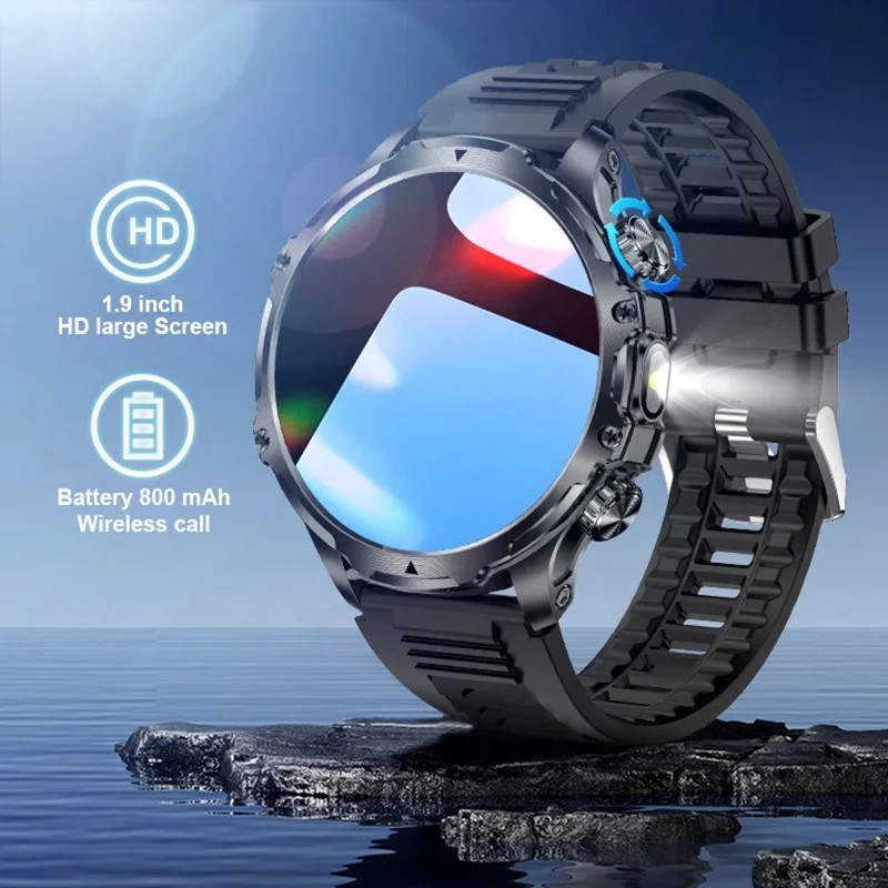 New 1.9" Men Smart Watch Flashlight Outdoors Sports Fitness Track 800mah Large Battery IPX8 Waterproof LED Smartwatch Men+Gifts
New 1.9" Men Smart Watch Flashlight Outdoors Sports Fitness Track 800mah Large Battery IPX8 Waterproof LED Smartwatch Men+Gifts