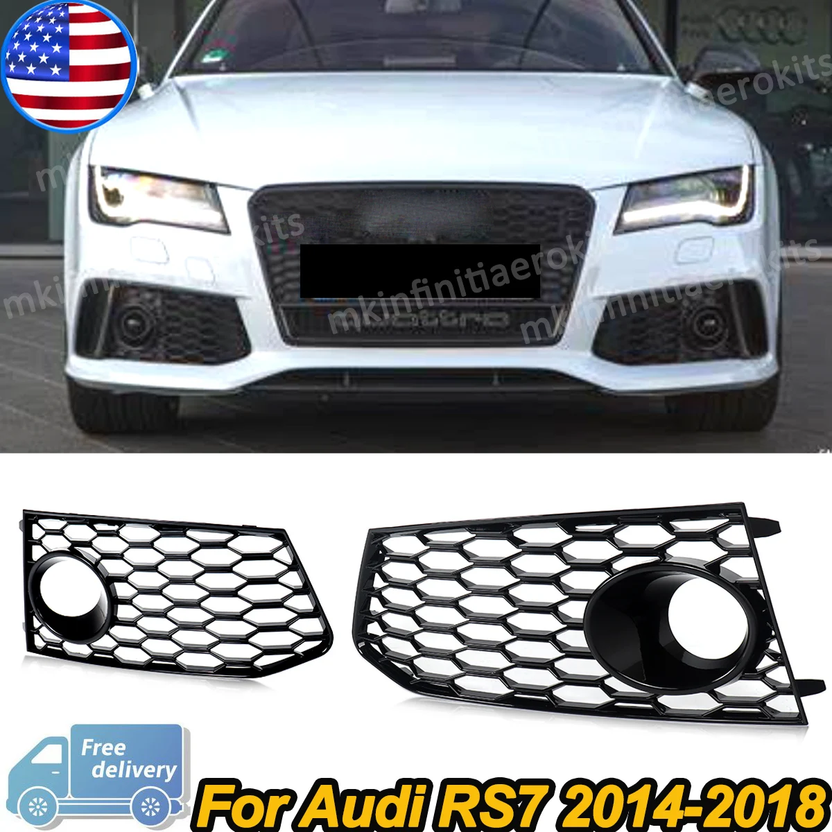 For Audi RS7 Base Hatchback 4-Door 2014 2015 2016 2017 2018 Front Bumper Fog Light Grille Lamp Cover Frame Fog Lamp Grill
For Audi RS7 Base Hatchback 4-Door 2014 2015 2016 2017 2018 Front Bumper Fog Light Grille Lamp Cover Frame Fog Lamp Grill