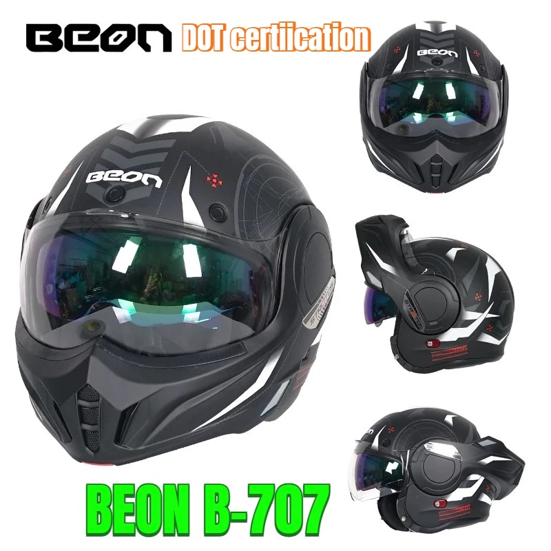 BEON B-707 Motorcycle Helmet Men's Women's Rear Flip Up Motorcycle Winter Anti Fog Motorcycle Full Helmet ECE Certification
BEON B-707 Motorcycle Helmet Men's Women's Rear Flip Up Motorcycle Winter Anti Fog Motorcycle Full Helmet ECE Certification