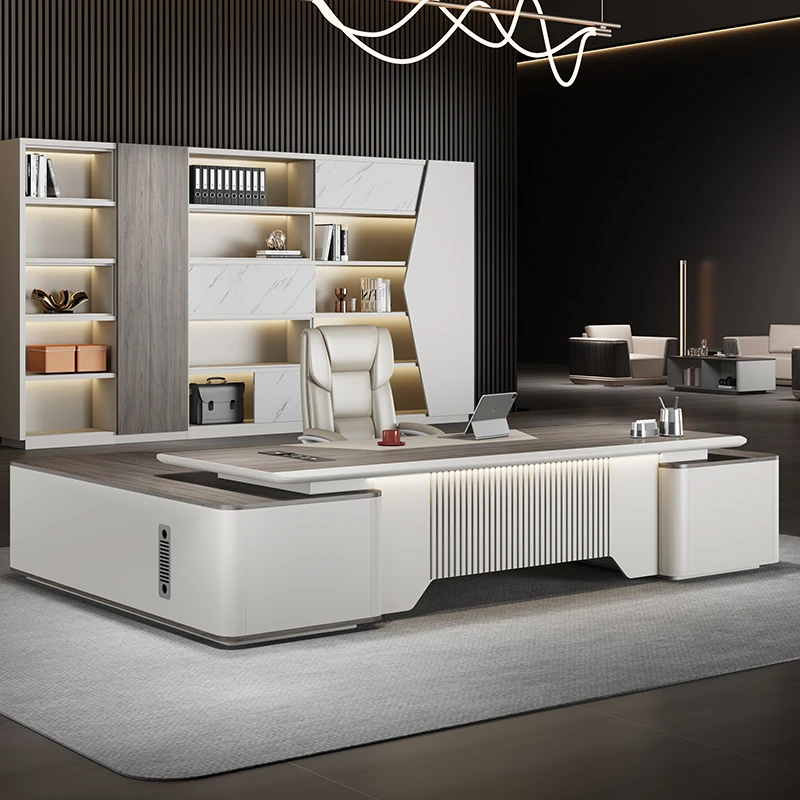 Office Desk And Chair Combination, Simple And Modern CEO Executive Office Boss Desk, Dual Cabinet High-end Office Desk
Office Desk And Chair Combination, Simple And Modern CEO Executive Office Boss Desk, Dual Cabinet High-end Office Desk