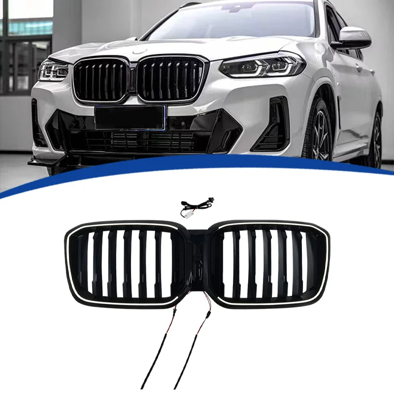 Для BMW X3 G01 2022-2024 годов: Замена решетки радиатора с одинарной планкой и LED-подсветкой
Для BMW X3 G01 2022-2024 годов: Замена решетки радиатора с одинарной планкой и LED-подсветкой