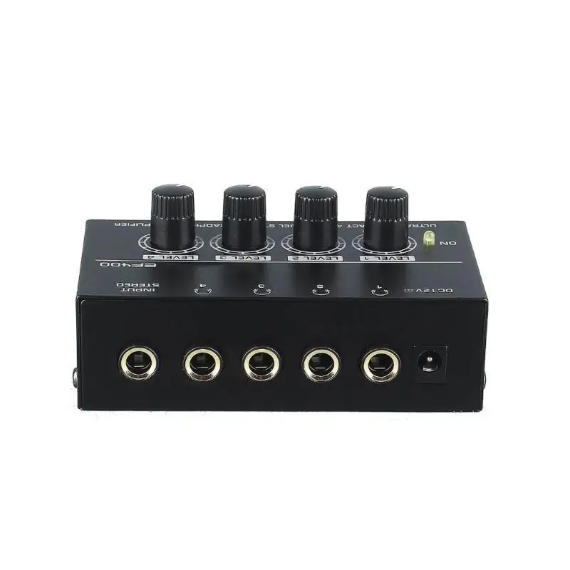 652F 4 Channels Mini Headphone Amplifier HA400 Ultra-Compact Stereo Amplifier with Power Adapter 10MHz Earphone Amp
652F 4 Channels Mini Headphone Amplifier HA400 Ultra-Compact Stereo Amplifier with Power Adapter 10MHz Earphone Amp