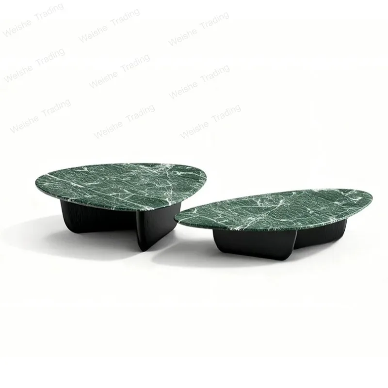 Italian light luxury natural marble coffee table round green luxury stone living room home
Italian light luxury natural marble coffee table round green luxury stone living room home