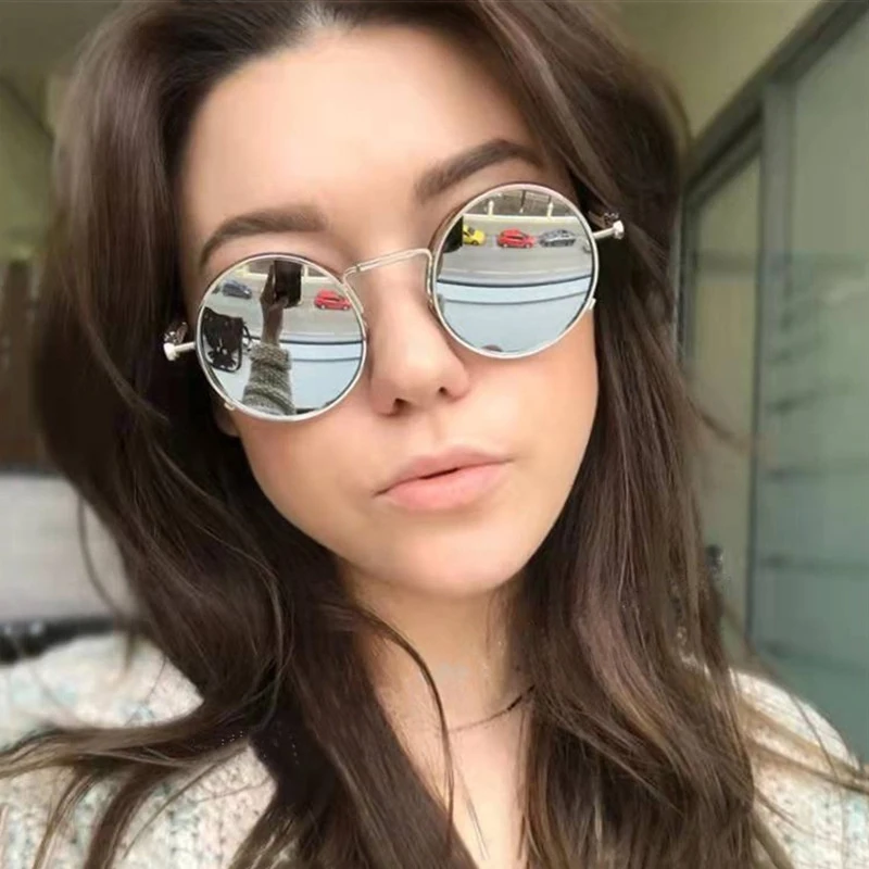Sunglasses New Fashion Round Steam Punk Sunglasses Men's And Women's Retro Spring Mirror Legs Metal
Sunglasses New Fashion Round Steam Punk Sunglasses Men's And Women's Retro Spring Mirror Legs Metal