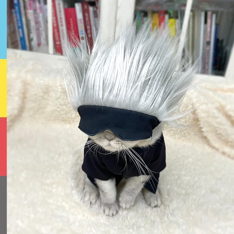 Anime Jujutsu Kaisen Gojo Satoru Little cat Headgear Eye mask Cosplay Costumes Spring Autumn Little Dog Pet costume Gifts
Anime Jujutsu Kaisen Gojo Satoru Little cat Headgear Eye mask Cosplay Costumes Spring Autumn Little Dog Pet costume Gifts