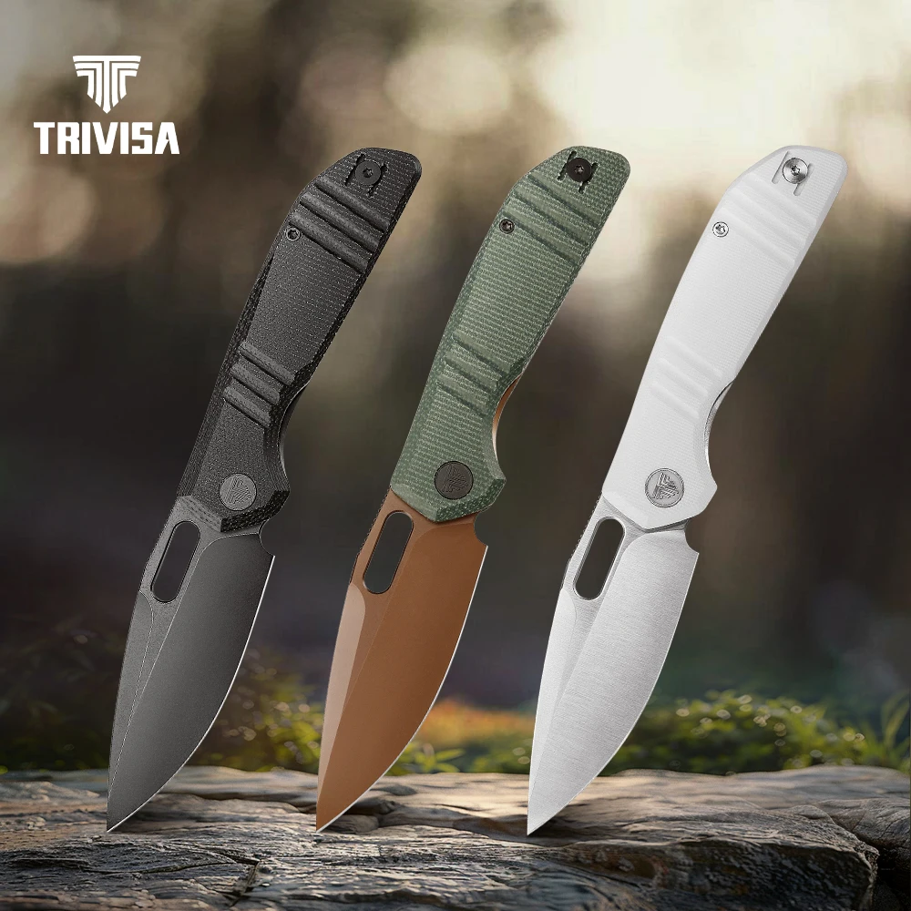 TRIVISA Pocket Folding Gecko Mini Utility Knife with Clip 14C28N Blade G10 Micarta Handle Fishing Survival Hunting Outdoor EDC
TRIVISA Pocket Folding Gecko Mini Utility Knife with Clip 14C28N Blade G10 Micarta Handle Fishing Survival Hunting Outdoor EDC
