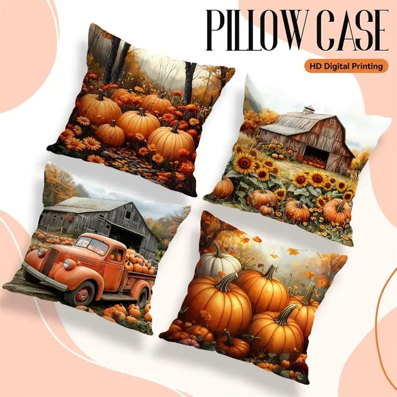 Thanksgiving Autumn Pumpkin PillowCover 18 X 18 Inch Fall Harvest Pillowcase Pillow Covers Throw Pillows Cushion Cases For Home
Thanksgiving Autumn Pumpkin PillowCover 18 X 18 Inch Fall Harvest Pillowcase Pillow Covers Throw Pillows Cushion Cases For Home