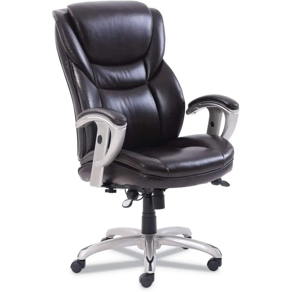 Emerson Executive Task Chair, 300 lbs Capacity, Adjustable 19-22 Seat Height, Brown Upholstery, Silver Frame
Emerson Executive Task Chair, 300 lbs Capacity, Adjustable 19-22 Seat Height, Brown Upholstery, Silver Frame