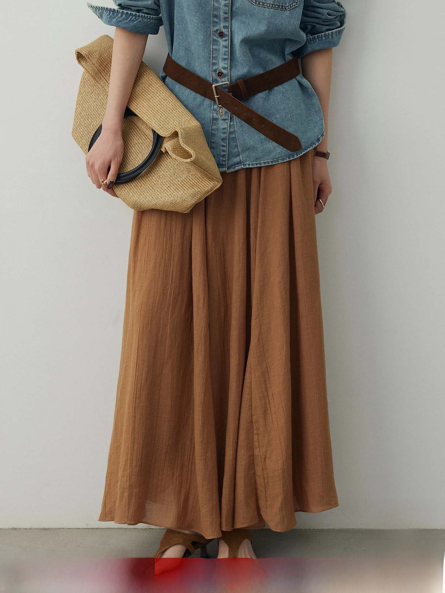 KEARA High Waist Brown Linen Halter Skirt with Belt Women's Spring Summer A-Line Umbrella Long Skirt Casual City Commute
KEARA High Waist Brown Linen Halter Skirt with Belt Women's Spring Summer A-Line Umbrella Long Skirt Casual City Commute