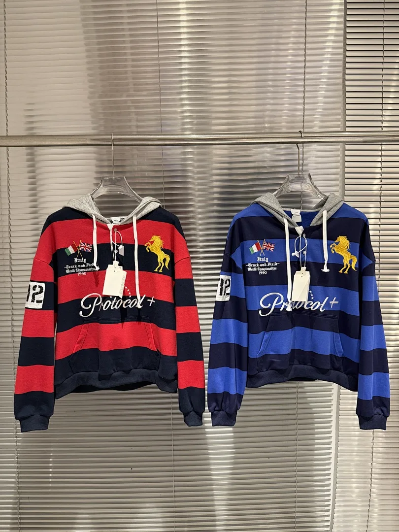 Protocol Index Talk Streetwear Vintage Striped Hoodie Horse Embroidery Patchwork Button-Up Hooded Sweatshirt for Men Women
Protocol Index Talk Streetwear Vintage Striped Hoodie Horse Embroidery Patchwork Button-Up Hooded Sweatshirt for Men Women