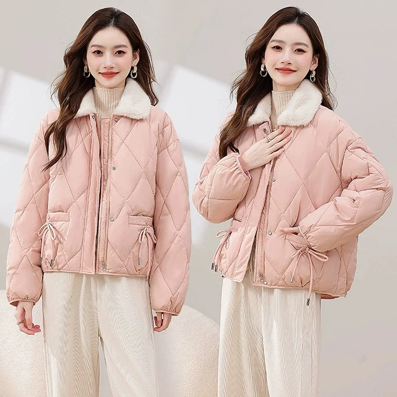 Down Cotton Jacket Women Winter Coat New Splicing Fur Collar Thick Cotton-padded Coat Women's Clothing Female Parkas Outerwear
Down Cotton Jacket Women Winter Coat New Splicing Fur Collar Thick Cotton-padded Coat Women's Clothing Female Parkas Outerwear