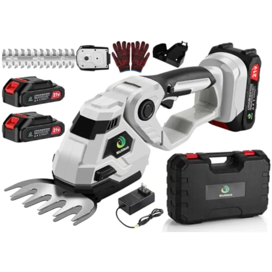 Аккумуляторный кусторез 2-в-1: ножницы для травы и кусторез/триммер для живой изгороди с двойным режущим лезвием
Аккумуляторный кусторез 2-в-1: ножницы для травы и кусторез/триммер для живой изгороди с двойным режущим лезвием