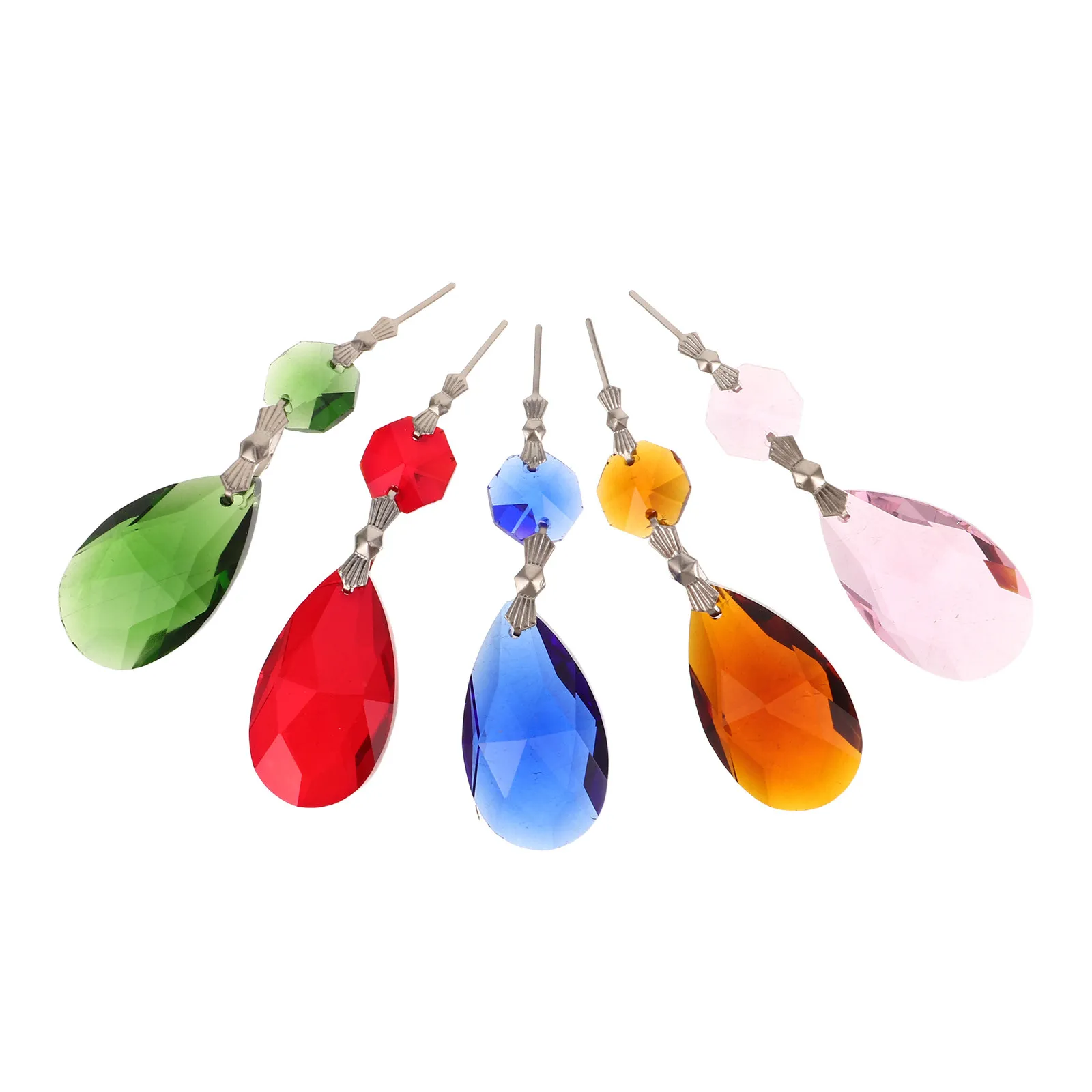 5Pcs Teardrop Crystal Ornaments Colorful Prism Beads for Chandelier Ceiling Lamp Window Hanging Home Decoration Light Refracting
5Pcs Teardrop Crystal Ornaments Colorful Prism Beads for Chandelier Ceiling Lamp Window Hanging Home Decoration Light Refracting