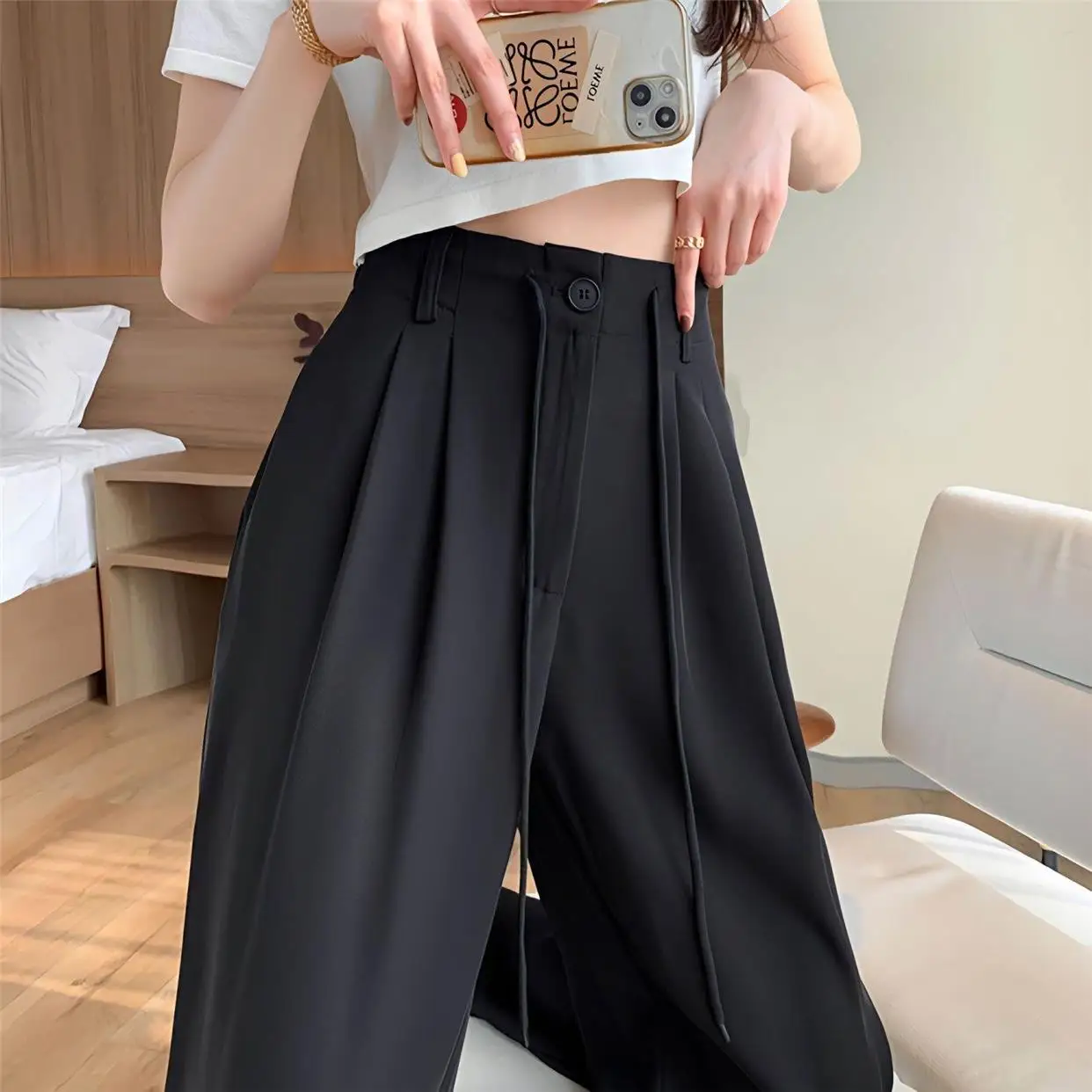 plus Size Women's Suit Pants Drapey Wide Leg High Waist Loose Slimming Floor-Length Trousers Spring Autumn Casual Cotton Blend
plus Size Women's Suit Pants Drapey Wide Leg High Waist Loose Slimming Floor-Length Trousers Spring Autumn Casual Cotton Blend