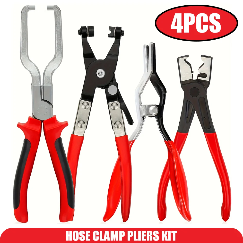 4PCS Hose Clamp Pliers, Car Oil Pipe Separation Pliers, Filter Clamp Pliers, Professional Auto Repair Tools, Labor-Saving Design
4PCS Hose Clamp Pliers, Car Oil Pipe Separation Pliers, Filter Clamp Pliers, Professional Auto Repair Tools, Labor-Saving Design