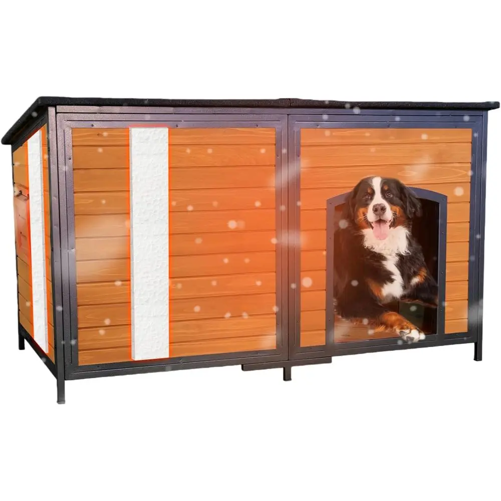 Утепленный уличный вольер для собак 59,1 л, 6-сторонний, подходит для собак от маленьких до очень крупных пород, металлический каркас, окно с защитой от перегрызания
Утепленный уличный вольер для собак 59,1 л, 6-сторонний, подходит для собак от маленьких до очень крупных пород, металлический каркас, окно с защитой от перегрызания