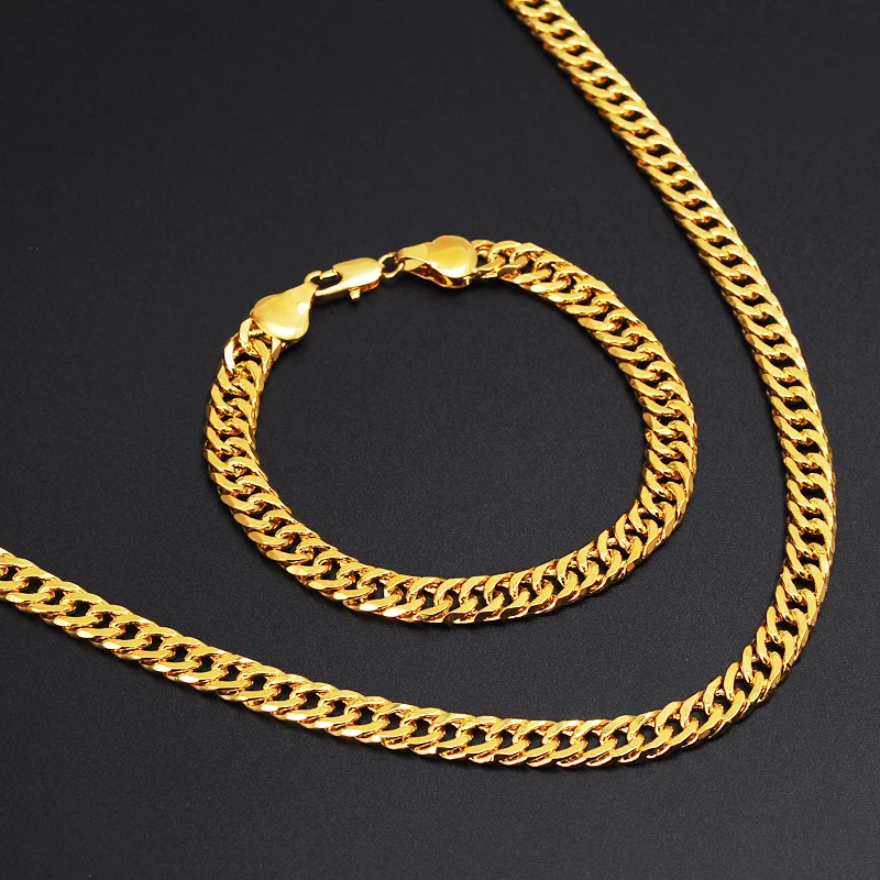 Fashion Gold filled Chain For Men Necklace Bracelet Vintage Gold Chunky Fashion Men Necklace Cuban Boys Link Chain Jewelry Gift
Fashion Gold filled Chain For Men Necklace Bracelet Vintage Gold Chunky Fashion Men Necklace Cuban Boys Link Chain Jewelry Gift