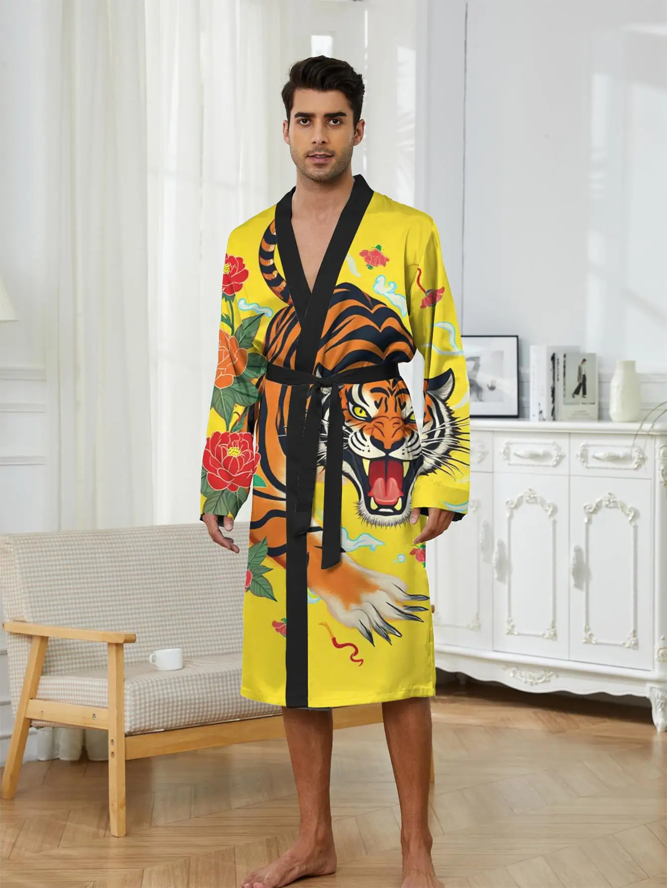 1pc Men'S Robes 2026 Spring/Summer Polyester Funny Pajamas Graphic Sleepwear Bathrobe 3D Printed Sleepwear Nightie for Men
1pc Men'S Robes 2026 Spring/Summer Polyester Funny Pajamas Graphic Sleepwear Bathrobe 3D Printed Sleepwear Nightie for Men