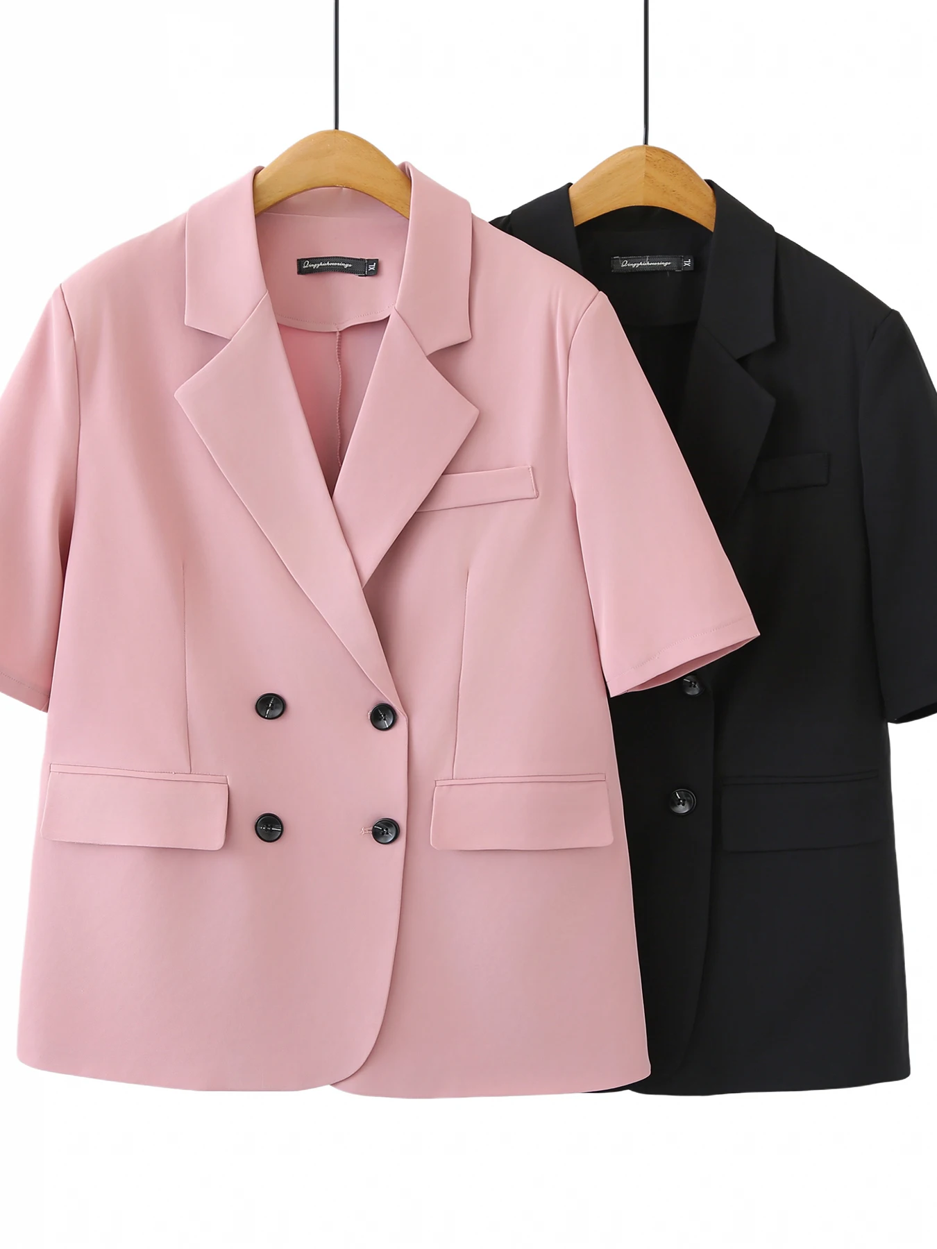 2026 New Minimalist Short Sleeve Suit Women Summer Thin Loose Slimming Double Button Casual plus Size Top Polyester Fiber
2026 New Minimalist Short Sleeve Suit Women Summer Thin Loose Slimming Double Button Casual plus Size Top Polyester Fiber