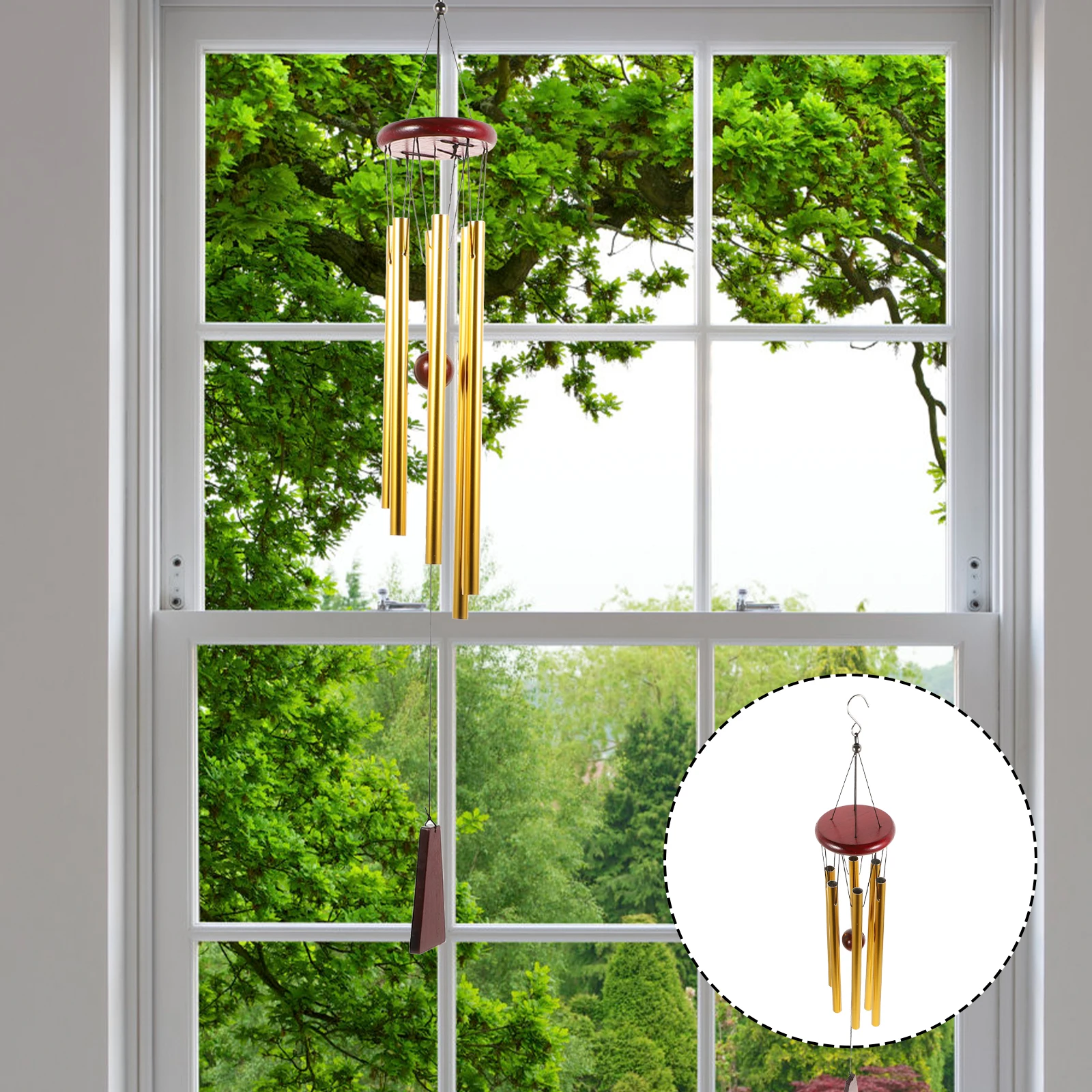 1Pcs Wood Aluminum Tube Wind Chime Simple Hanging Decor for Garden Yard Balcony Outdoor Home Decorative Wind Bell
1Pcs Wood Aluminum Tube Wind Chime Simple Hanging Decor for Garden Yard Balcony Outdoor Home Decorative Wind Bell