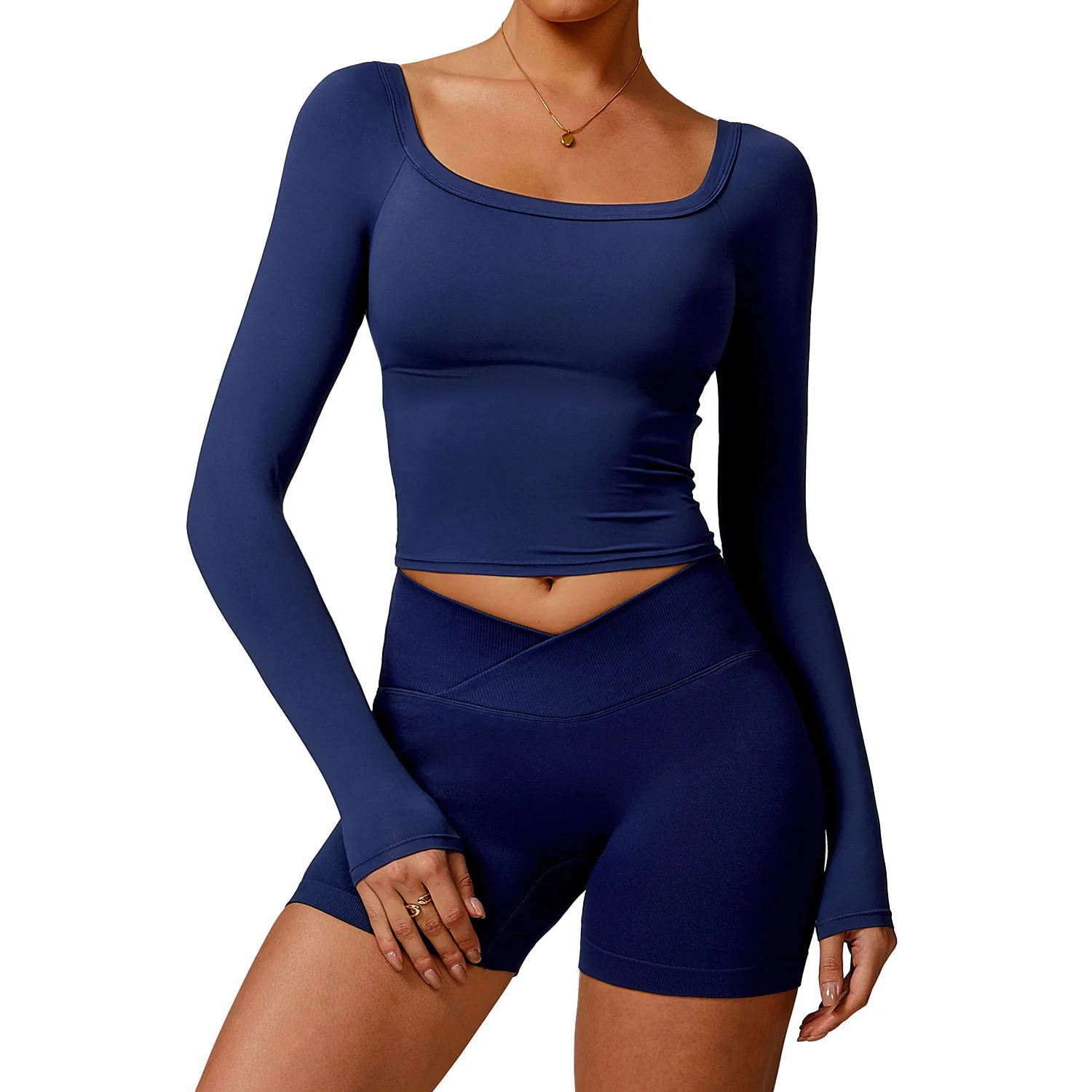New Yoga Long Sleeve T-shirt Women's Sexy Off-the-shoulder Long-sleeved Brushed Tight Sports Workout Clothes
New Yoga Long Sleeve T-shirt Women's Sexy Off-the-shoulder Long-sleeved Brushed Tight Sports Workout Clothes