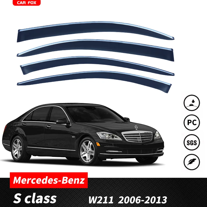 For Mercedes Benz S CLASS Window visor Weather Shield Side Window Deflector Car windshield weather shield Car accessories
For Mercedes Benz S CLASS Window visor Weather Shield Side Window Deflector Car windshield weather shield Car accessories
