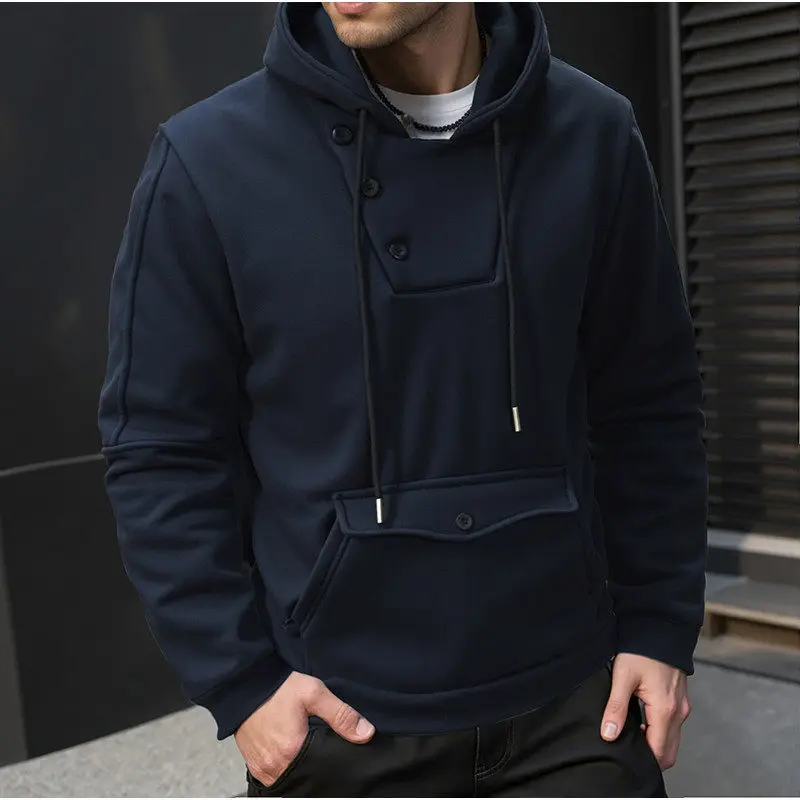 Spring 2026 Men's Zipper Design Casual Hoodie Jaet Large ket Outerwear Sweatirt Comfortable Fit Long Sve T-irt
Spring 2026 Men's Zipper Design Casual Hoodie Jaet Large ket Outerwear Sweatirt Comfortable Fit Long Sve T-irt