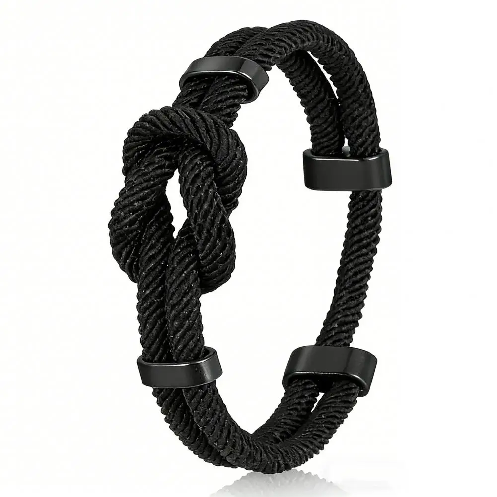 Adjustable Men Rope Men Fashion Accessory Bracelet Simple Black Rope Bracelet with Card Gift for Husband Boyfriend Son
Adjustable Men Rope Men Fashion Accessory Bracelet Simple Black Rope Bracelet with Card Gift for Husband Boyfriend Son