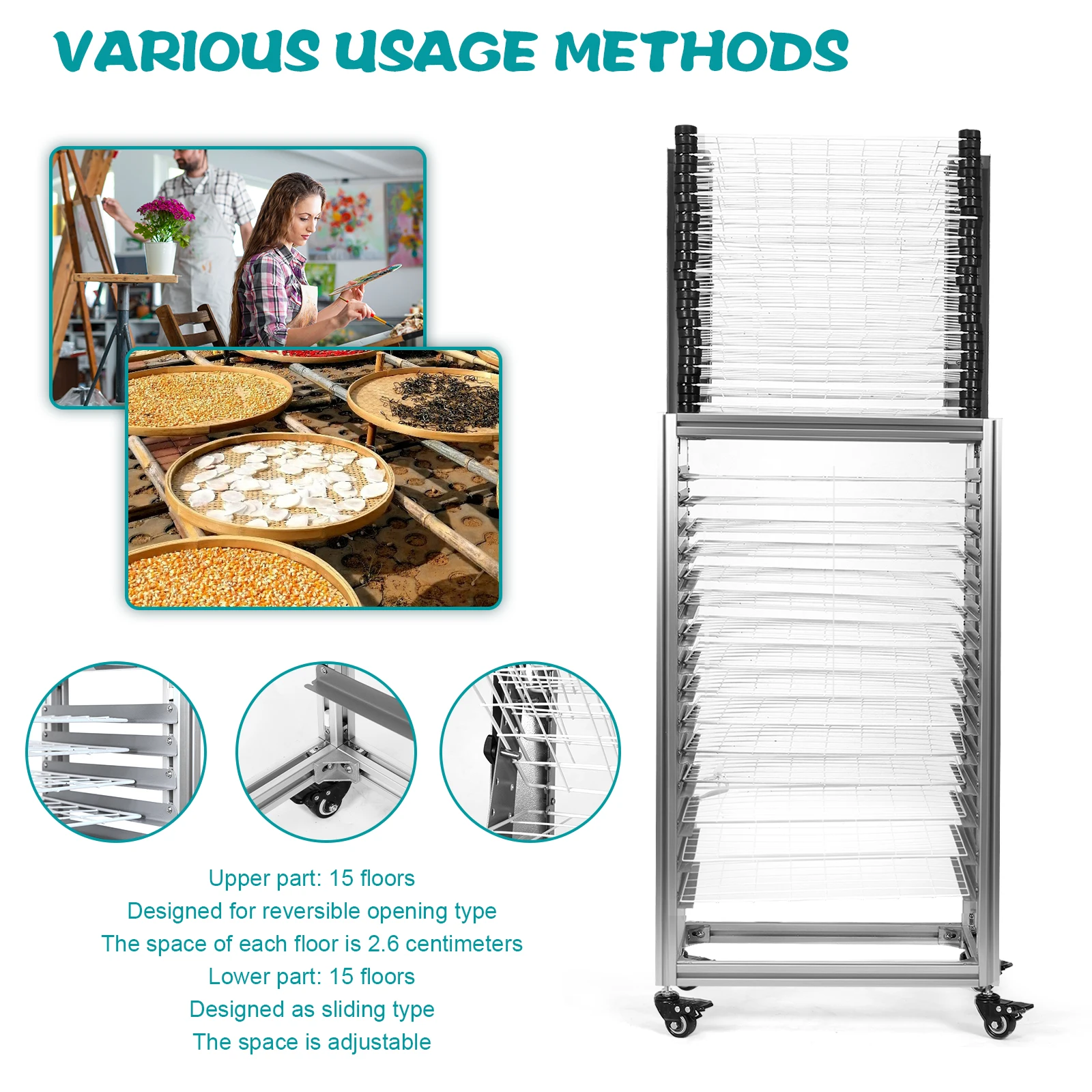 30-Layer Multi Tier Drying Bracket Floor-Standing Studio Art Storage Bracket Large Capacity for School Classroom Studio
30-Layer Multi Tier Drying Bracket Floor-Standing Studio Art Storage Bracket Large Capacity for School Classroom Studio