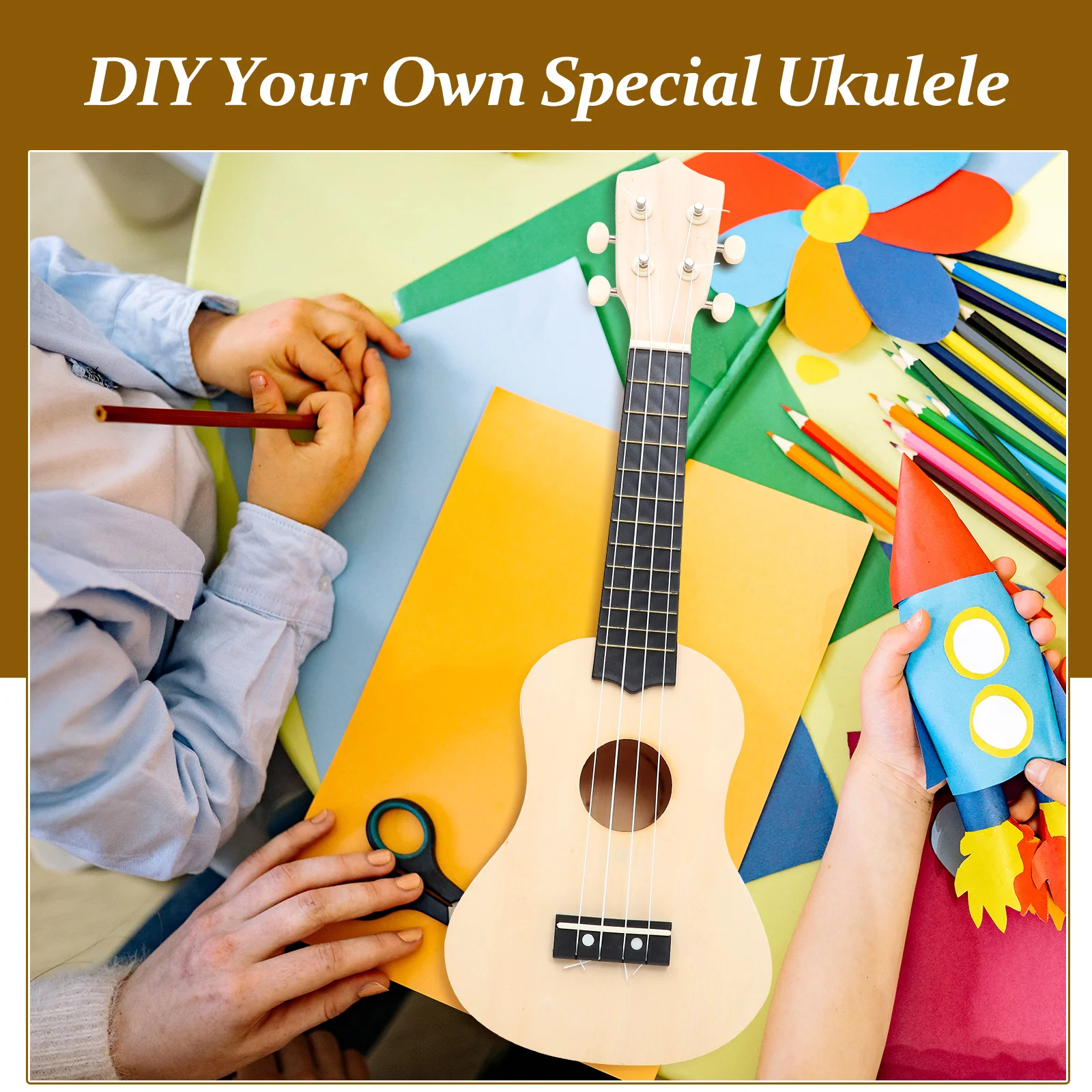 1 set DIY Ukulele Kit Kids Musical Instruments Wooden Unfinished Set Creative Guitar Assembling Hand Painting Lightweight Safe
1 set DIY Ukulele Kit Kids Musical Instruments Wooden Unfinished Set Creative Guitar Assembling Hand Painting Lightweight Safe