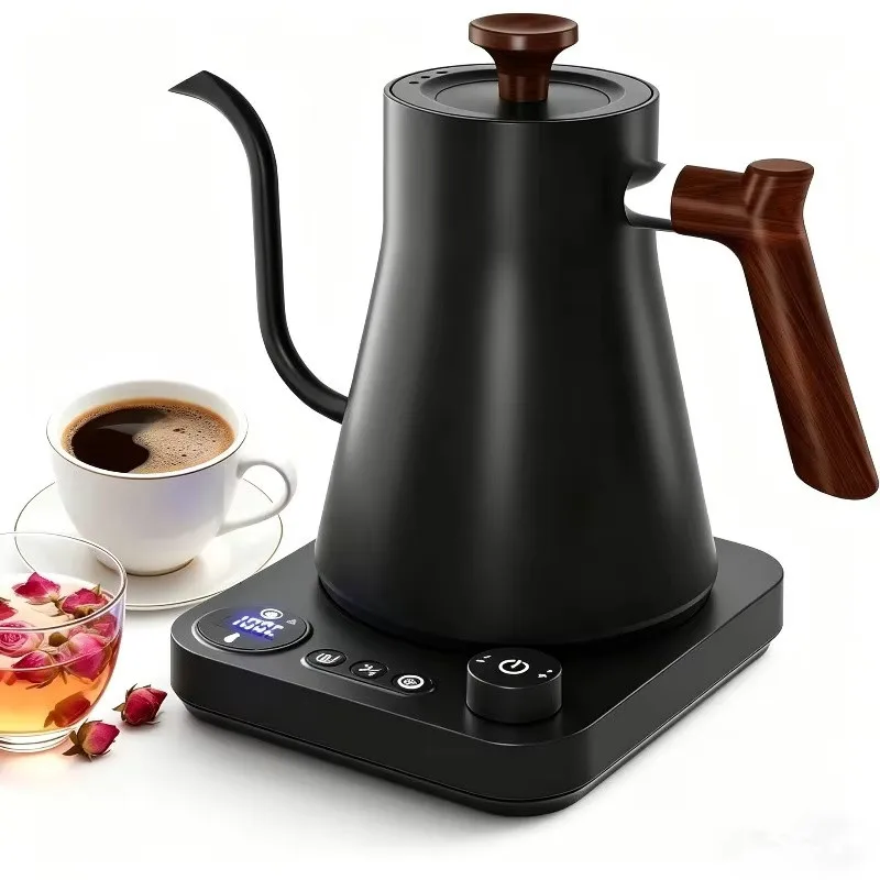 1200W/0.9L Gooseneck Electric Kettle LCD Display Pour Over Kettle for Coffee Tea,Intelligent Temperature Control,Quick Heating
1200W/0.9L Gooseneck Electric Kettle LCD Display Pour Over Kettle for Coffee Tea,Intelligent Temperature Control,Quick Heating