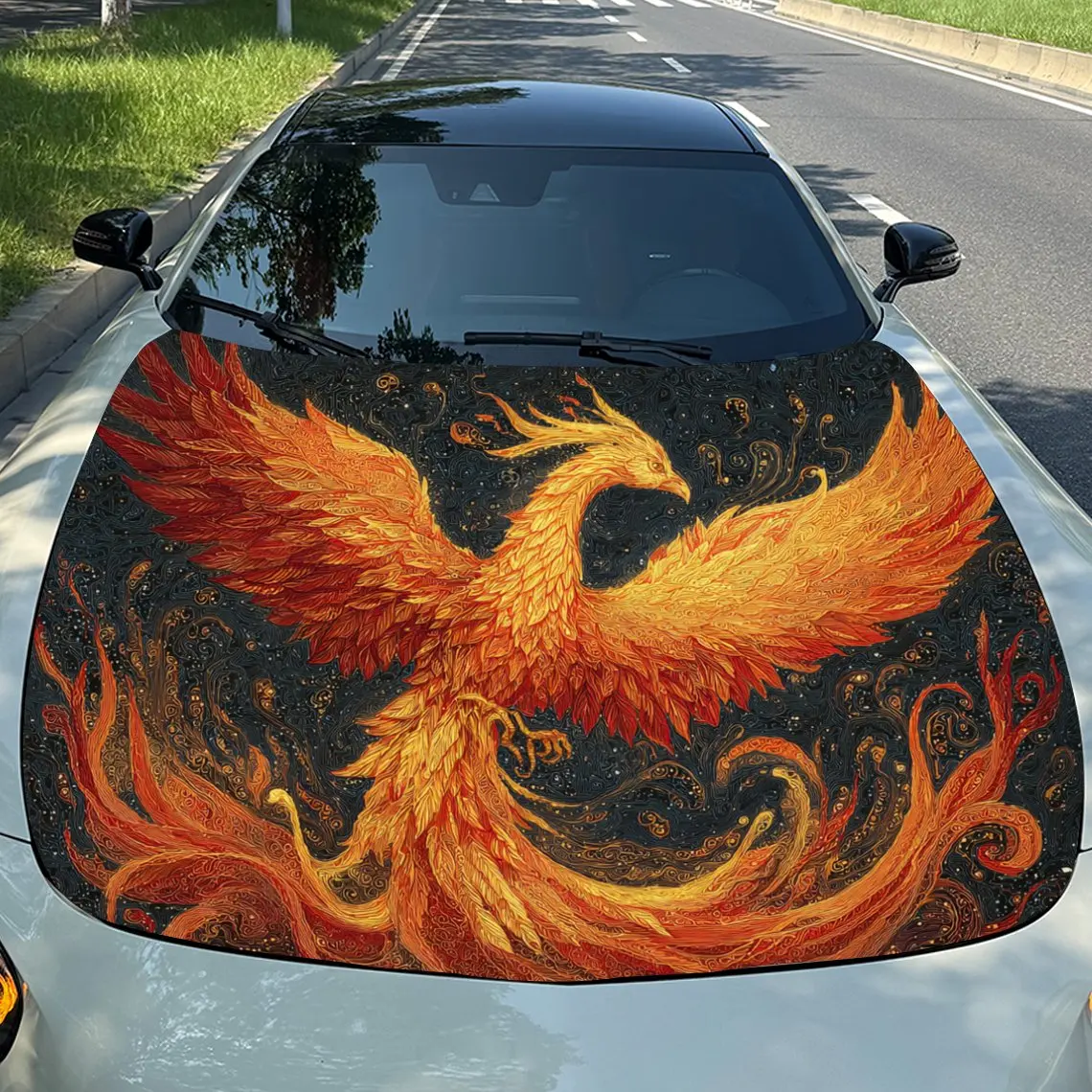 Car Decals Phoenix Features A Striking, Fiery - Themed Artistic Design, Exuding A Majestic And Reborn Aura Car Hood Sticker, Wat
Car Decals Phoenix Features A Striking, Fiery - Themed Artistic Design, Exuding A Majestic And Reborn Aura Car Hood Sticker, Wat