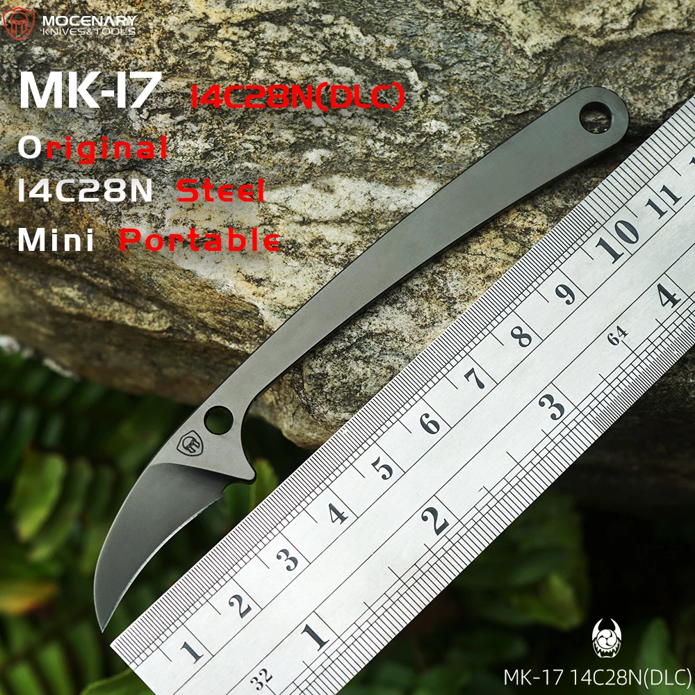 Mocenary Knives 14C28N Steel Mini Claw Knife Small Fixed Blade Outdoor Knives Portable EDC Fruit Knives Express Knife Mk-17 DLC
Mocenary Knives 14C28N Steel Mini Claw Knife Small Fixed Blade Outdoor Knives Portable EDC Fruit Knives Express Knife Mk-17 DLC