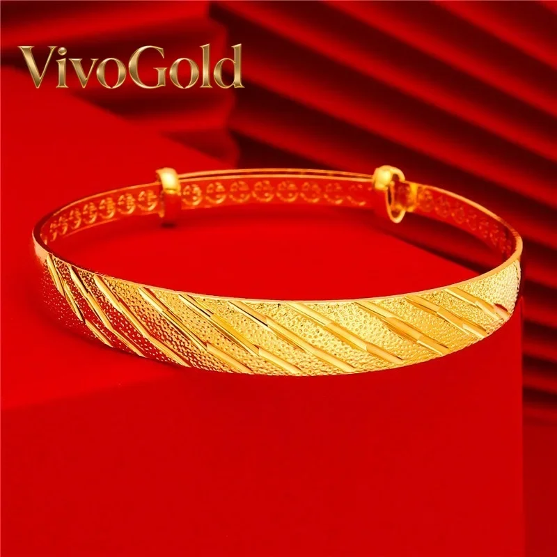 Браслет VivoGold24K из настоящего золота 9999 пробы, высококачественный регулируемый женский браслет из матового золота, золотые украшения
Браслет VivoGold24K из настоящего золота 9999 пробы, высококачественный регулируемый женский браслет из матового золота, золотые украшения